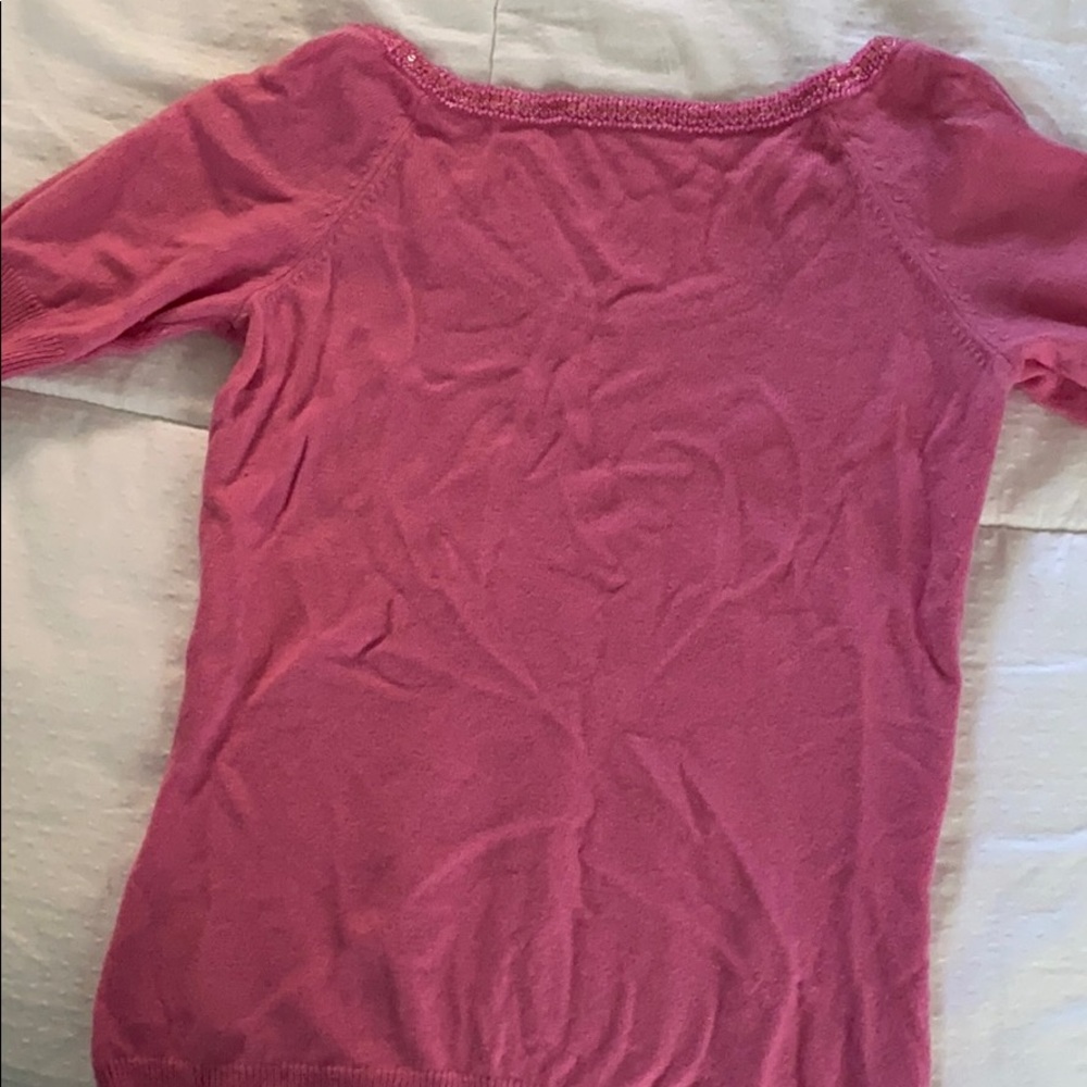 Cashmere/wool short sleeve sweater